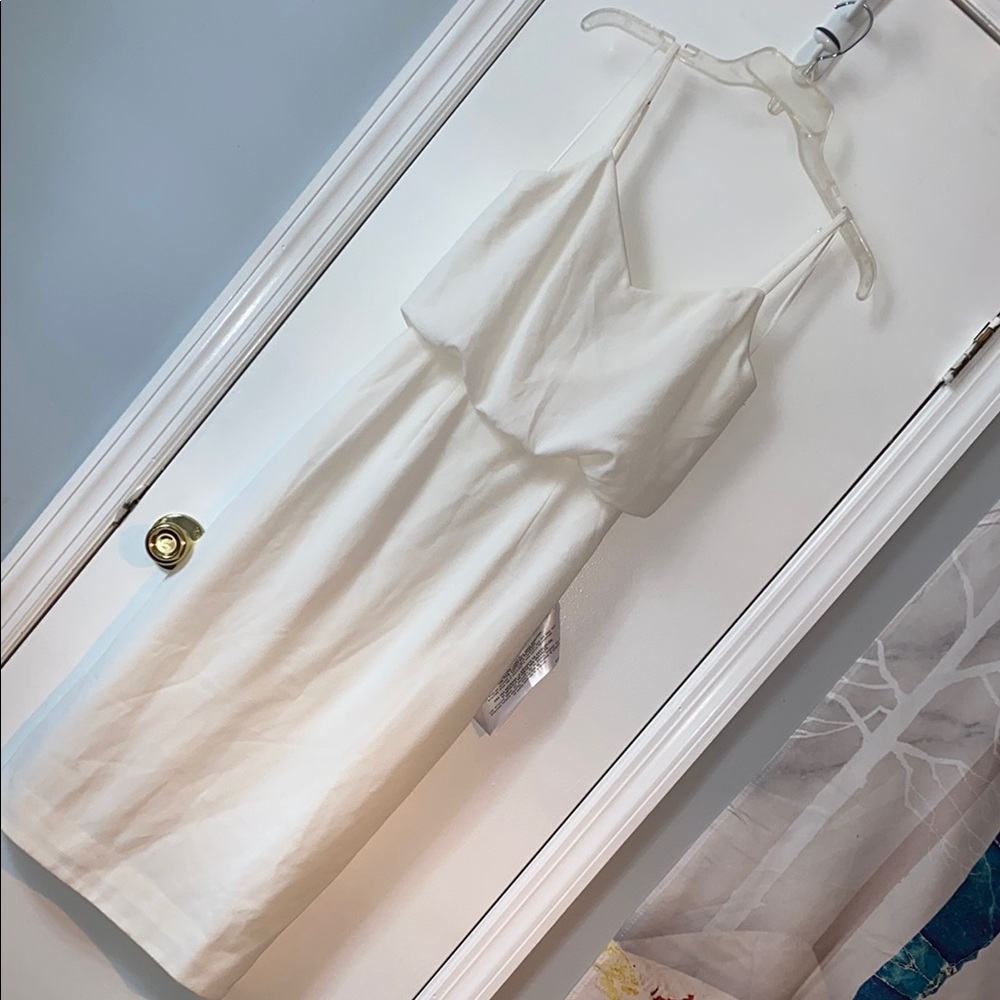 Dress the Population White Sheath Midi Dress